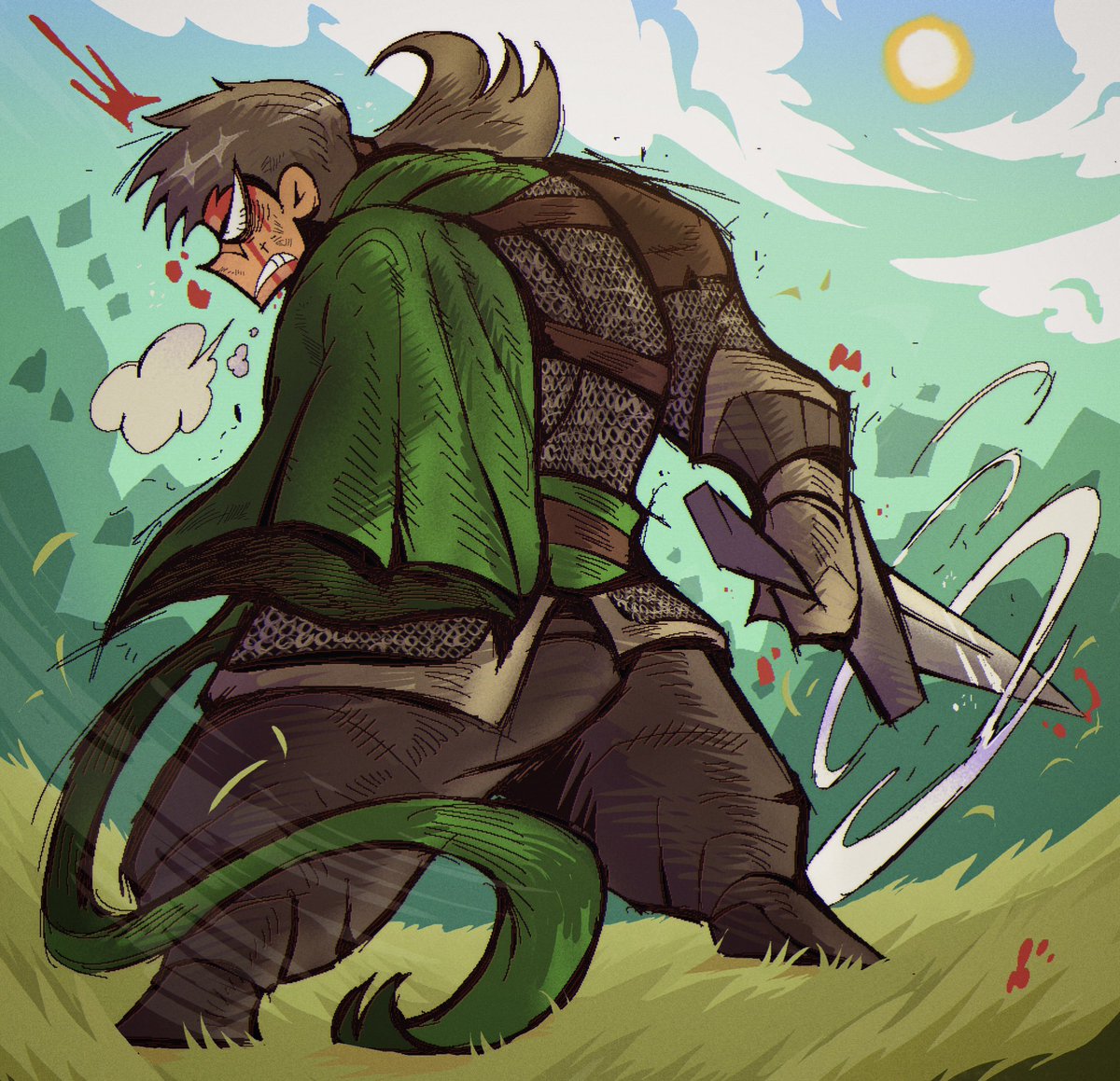 xiaochio_x's tweet photo. been drawing him to the side for the larp he’s in…. he might’ve lost an arm to brigands (wholly unintentional but really REALLY funny) https://t.co/B5oIkcilCZ