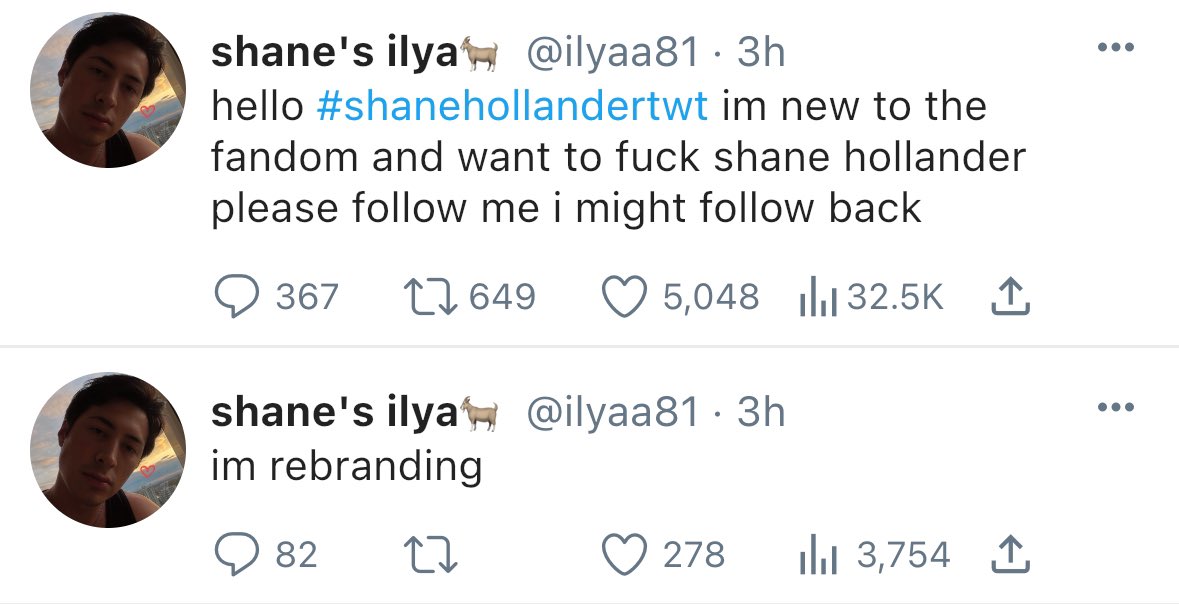 sharlshane's tweet photo. a kinda actor #hollanov smau

After a spark-filled night together at a club, Ilya &amp; Shane forget to exchange numbers. A few days later while watching a movie, Ilya has a life-changing realization: "the one that got away" is actor Shane Hollander! In turn, Ilya gets a bit obsessed https://t.co/y7SoGzCZMf
