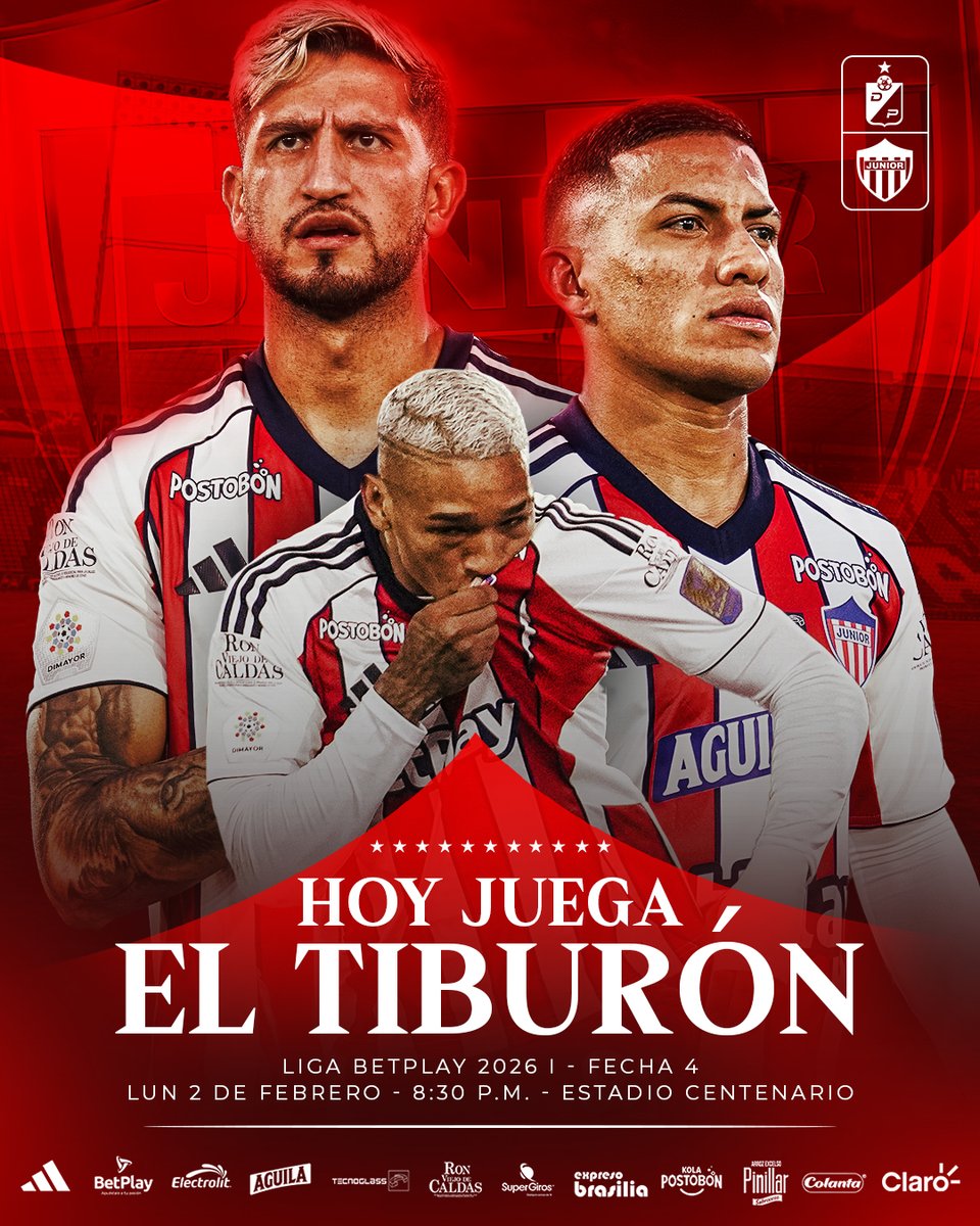 JuniorClubSA's tweet photo. 🔥🦈 ¡HOY JUEGA EL TIBURÓN!

#VamosJunior https://t.co/Hmnwioyr7j