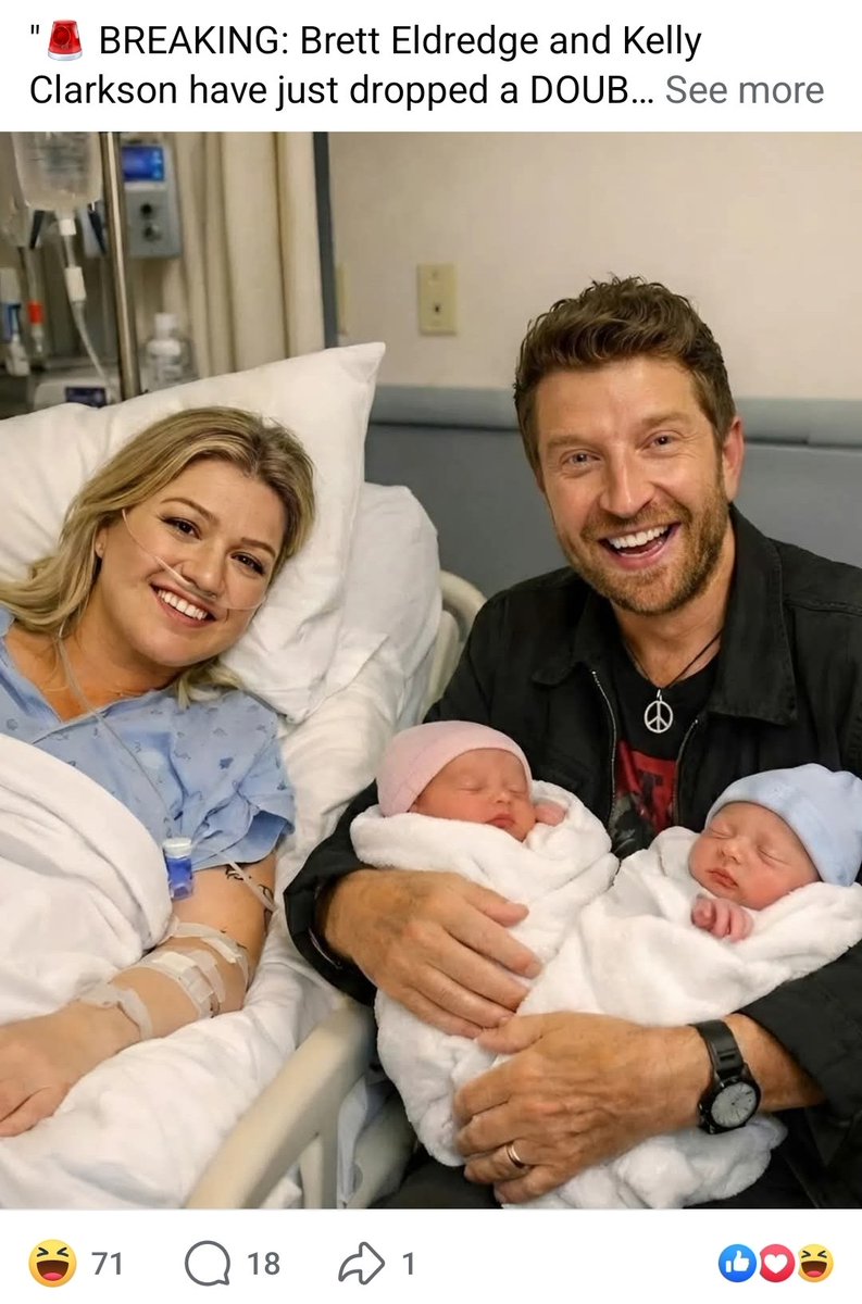 I swear, the amount of A.I. Bulls**t on Fakebook about <a href="/kellyclarkson/">Kelly Clarkson</a> <a href="/KellyClarksonTV/">The Kelly Clarkson Show</a> is friggin insane!  So much clickbait, and I seriously doubt Kelly just had twins, and seriously doubt she and Brett Eldridge are dating.  #BullShtClickbait