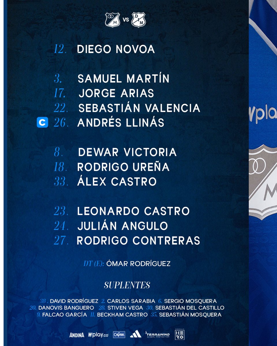 ▶️ ¡Nuestro XI Inicial!

📋 Así saltamos a la cancha para recibir al DIM. ¡VAMOS MILLONARIOS! 👊🔥