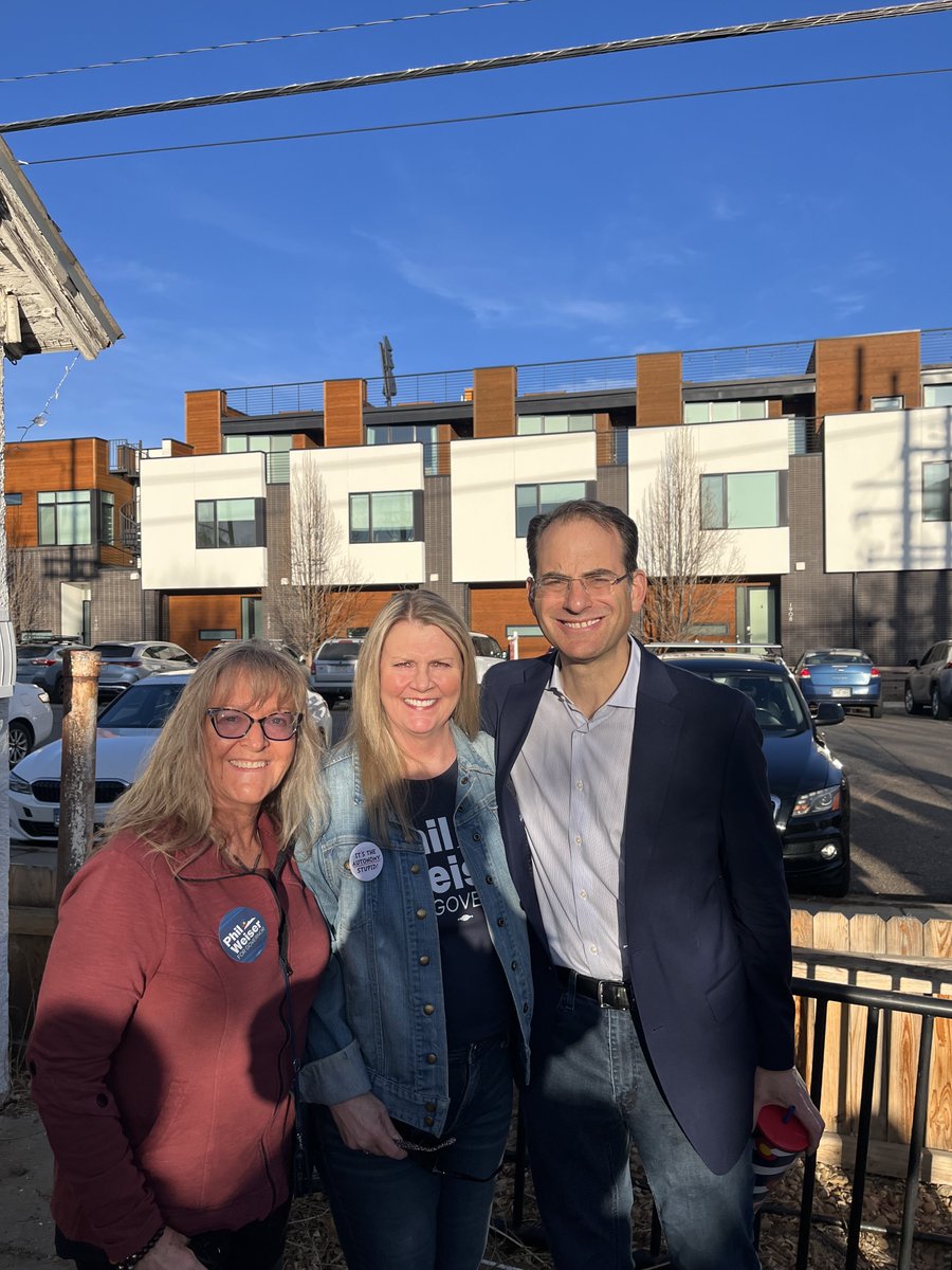 Listening to our next CO Governor on a sunny day in Boulder! #PhilWeiser