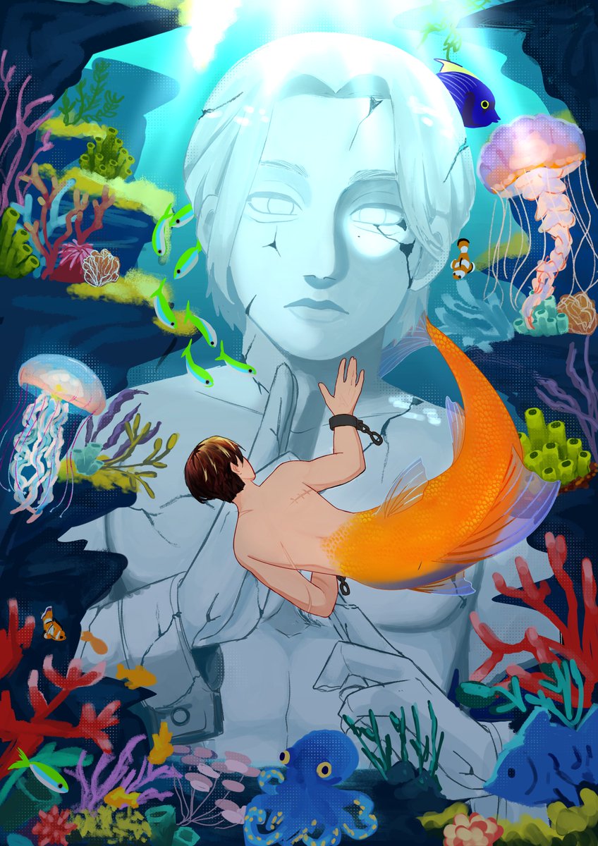 And if one day my lord returns, I want to be there, next to the statue that keeps alive the memory of how much I loved him...
#ATEEZfanart #JONGHO #YEOSANG