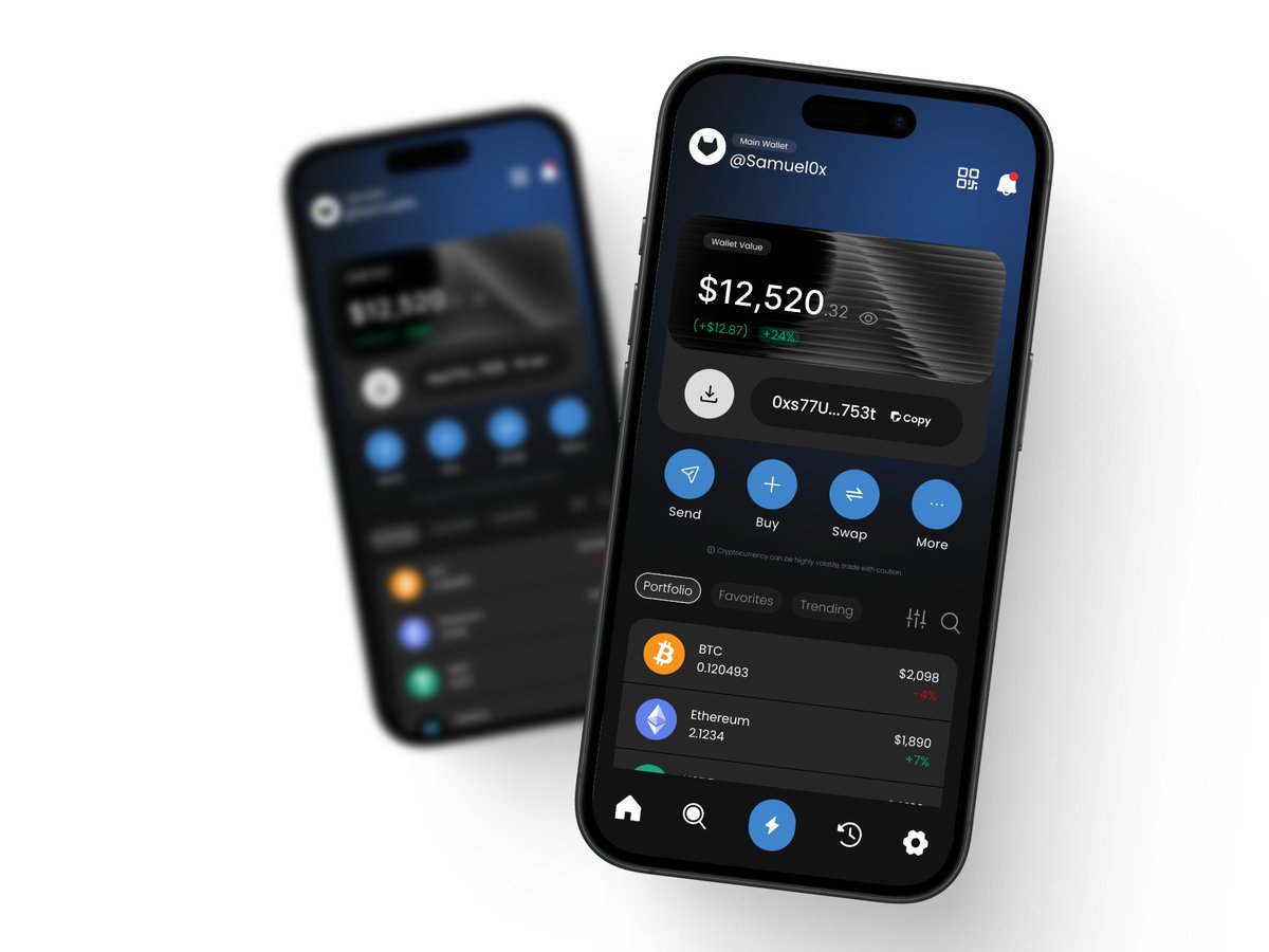 ui_lawr's tweet photo. Took up a fictional project...
Cerebro multichain wallet is here! Pixel perfect and functional wallet design
#appdesign #uiux #uidesigner #wallet #crypto #cryptowalletdesign
