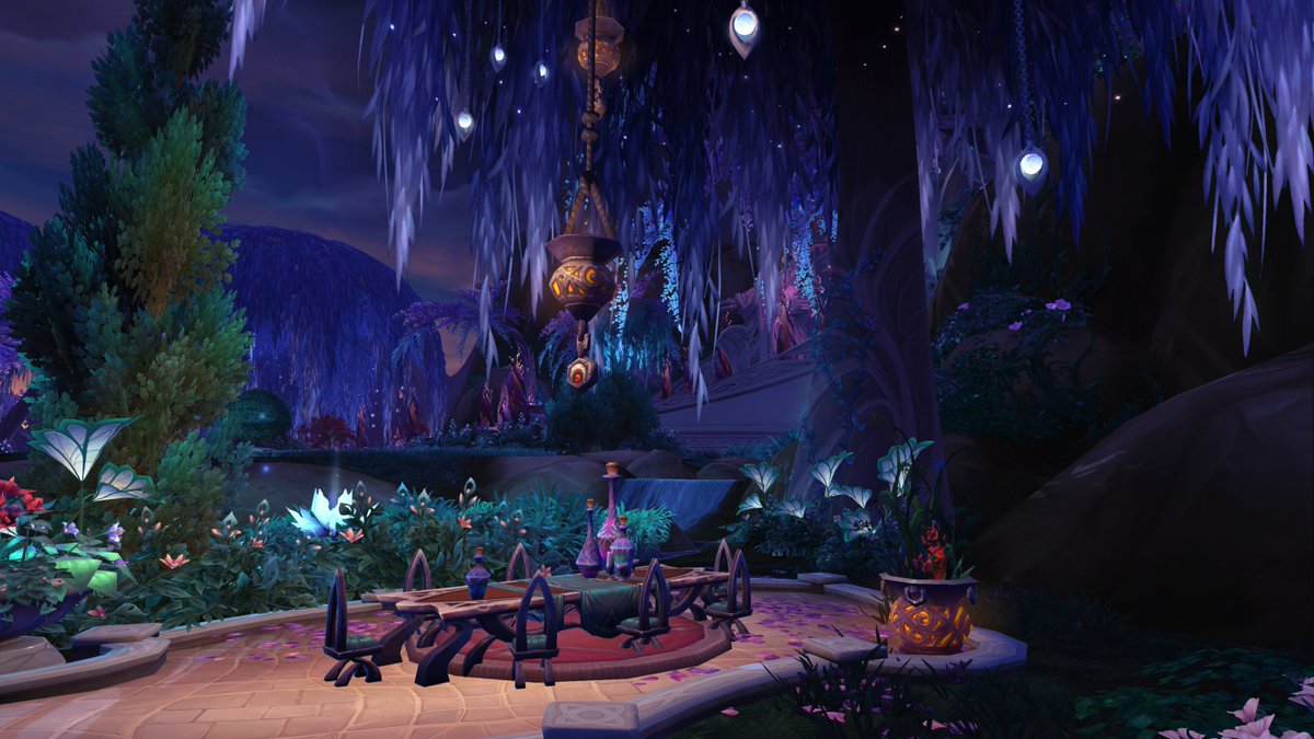 feladrae's tweet photo. Damn the Botanical Gardens in Suramar was truly something else, so gorgeous! I'd die for all these plants as decor. https://t.co/7CyAoR4aie