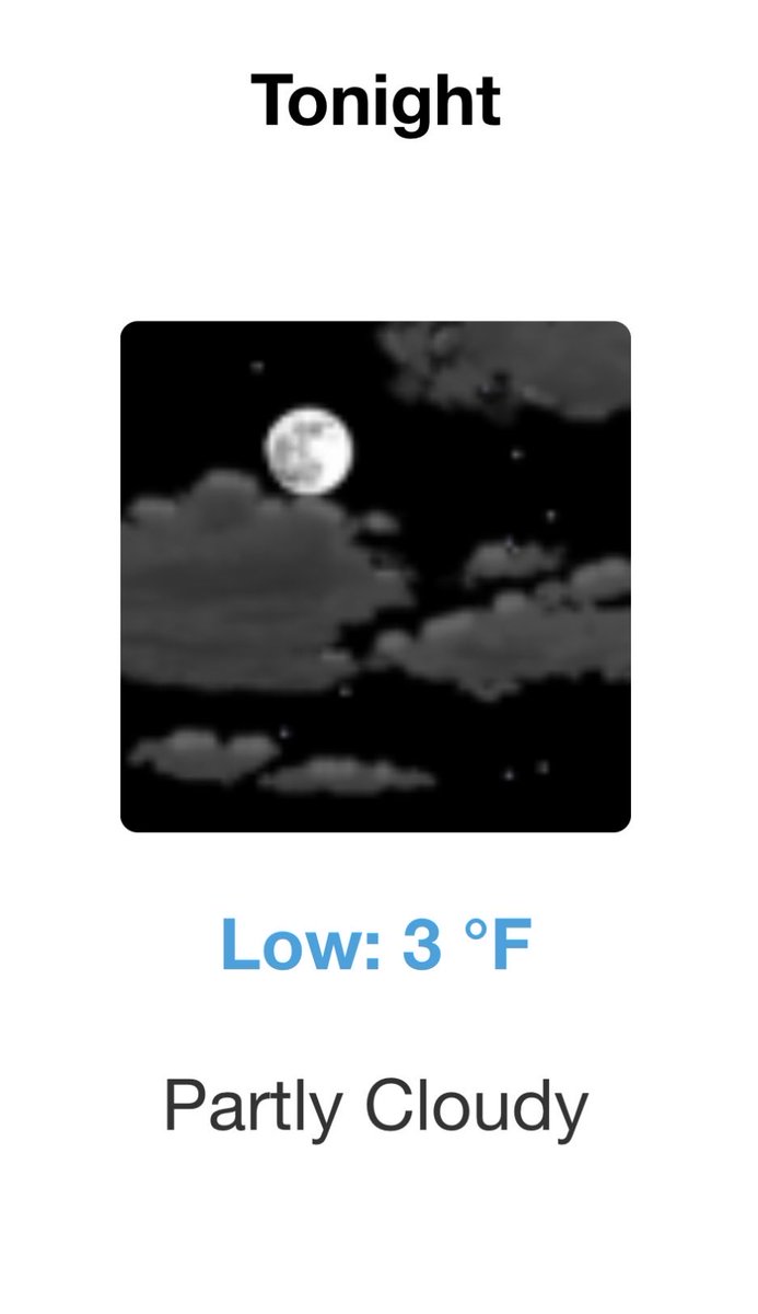 RogTNWeather's tweet photo. Tonight-Partly cloudy, with a low around 3. Calm wind. https://t.co/fJJQmL4du1