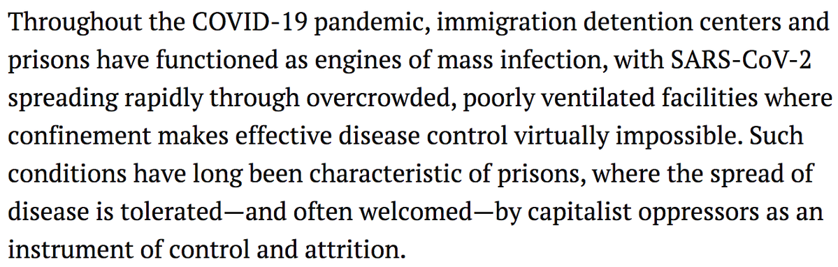 Reminder: Unchecked COVID spread is a prisoners' rights issue. By not wearing N95's at protests, you're helping the state harm the people you're trying to protect.