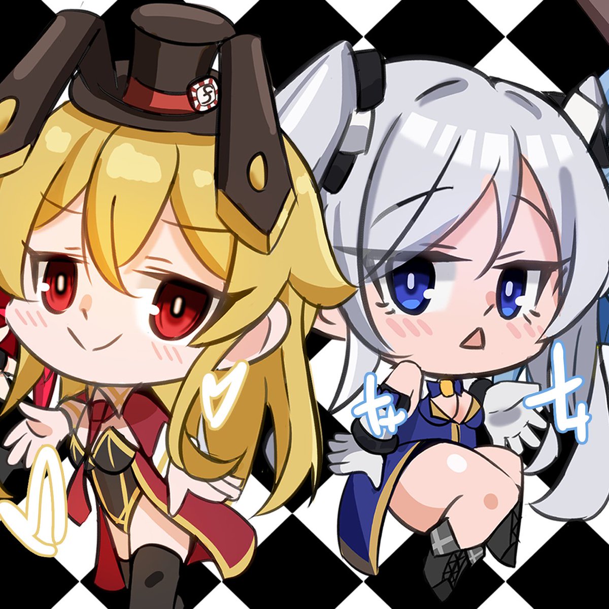 #新しいプロフィール画像 
デュエマ以外を描くことが最近増えたと思ったので、アイコンをうちの子に変更しました。
これから僕のアイコンはこの子達が目印で覚えてもらえると幸いです。何卒。 