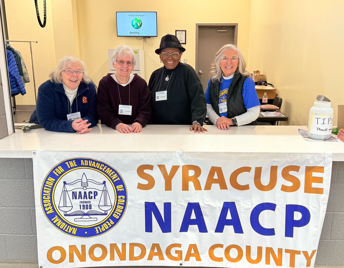 It’s a wrap! The 7th Annual Syracuse Winter Fair is complete.  We are grateful for all who volunteered to work at the coat rack and  registering folks to vote.  Thank you Steve Becker!!  #SyracuseWinterFair #SyracuseNAACP #RisetoJustice