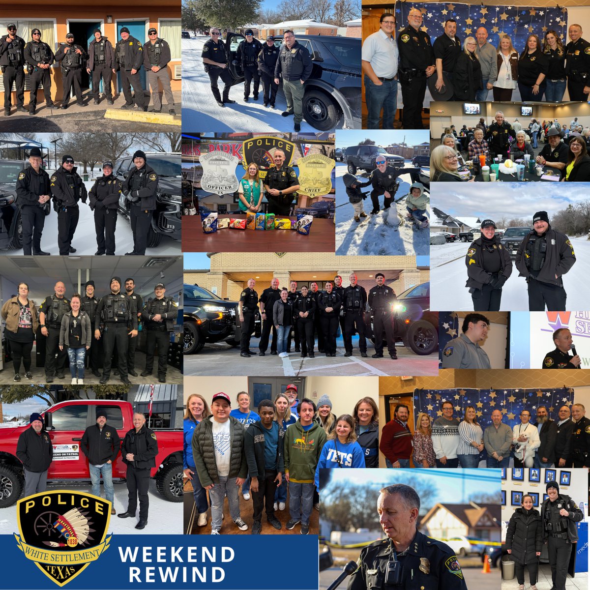 Here's your <a href="/WSPDTX/">WSPD</a> and <a href="/WESTCOMMTX/">WEST COMM 911</a> Weekend Rewind. 
Our detectives are diligently working the homicide case and sifting through numerous leads and evidence. 
The winter weather gave us a reprieve today with temps in the mid-50's and plenty of sunshine. 
Several great arrests