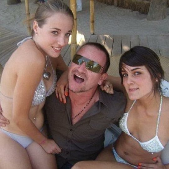 Foto de BONO de U2 en la lista Epstein.