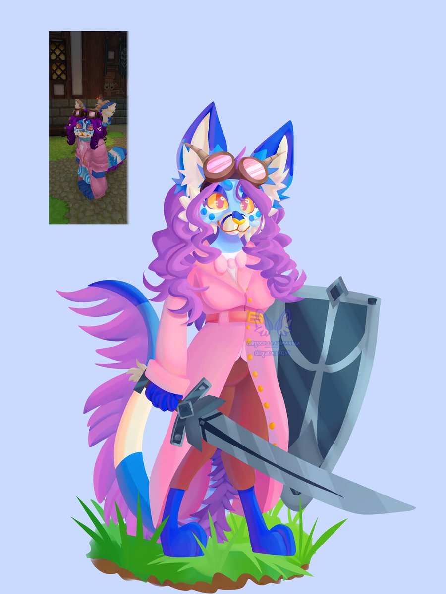 ChrysocollaCat's tweet photo. Drew Chrys in the clothes of my Hytale skin!

#furryart #furry #art #smallartist #artist #artwork #linelessart #hytale #fanart https://t.co/SeGNiUjJv6