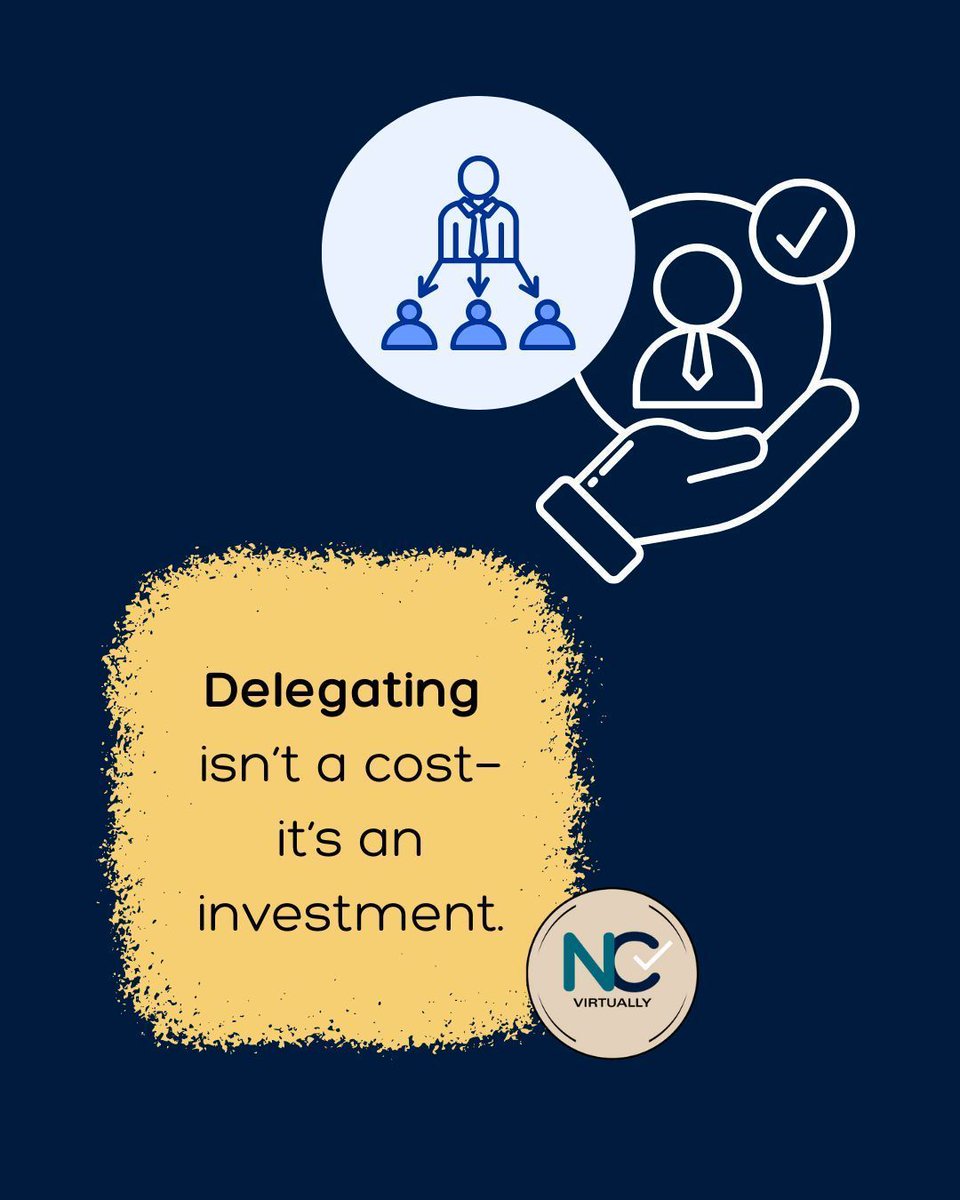 nc_virtually's tweet image. Every task you hand off buys you back time, focus, and growth.
Stop doing everything and start doing what actually moves the needle.
Your future self will thank you ✨
Scale smarter. DM “INVEST” 📈
#DelegateToScale #VirtualAssistant #EntrepreneurLife
#WorkSmarter #BusinessGrowth