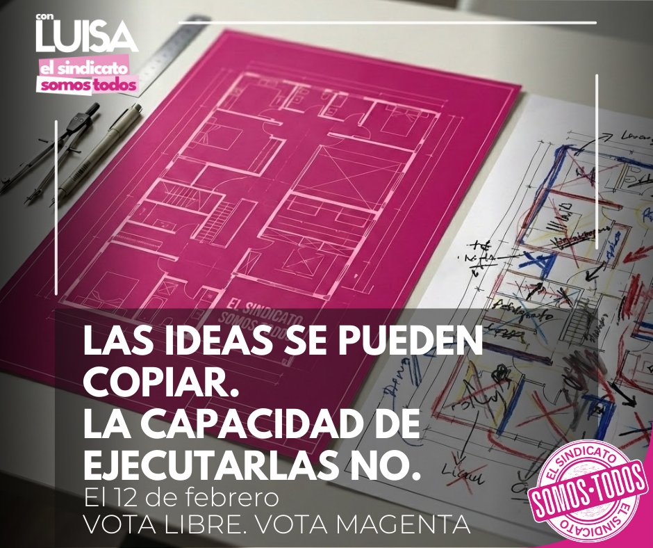 ConLuisaSi's tweet photo. Las ideas se pueden copiar. La capacidad de ejecutarlas no. La diferencia está en quién sabe hacerlo realidad.
Razona tu voto. Vota libre. Vota útil. #VotaMagenta. https://t.co/B7VXlM9D82