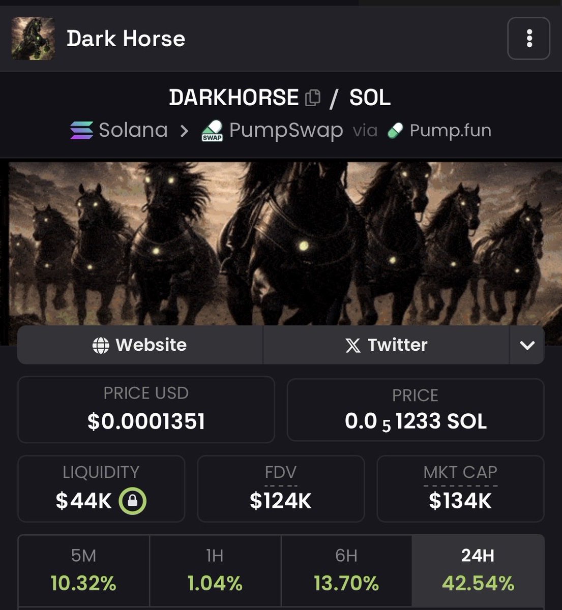 DarkHorseMeme's tweet photo. Please note, this account and @bonkfun are trying to vamp our token on @Pumpfun and we do not believe in PvP. 

The $DarkHorse has been around for 8 months and has endured the ups and downs of being a dark horse in this space.

We continue to create fun memes and have helped revived this token at the start of January to help onboard people into believing again. 

The correct ca is: 

5YxXvio26Mv2RfZEYMPVcStKRVMG7TTjcWJjYjjGpump