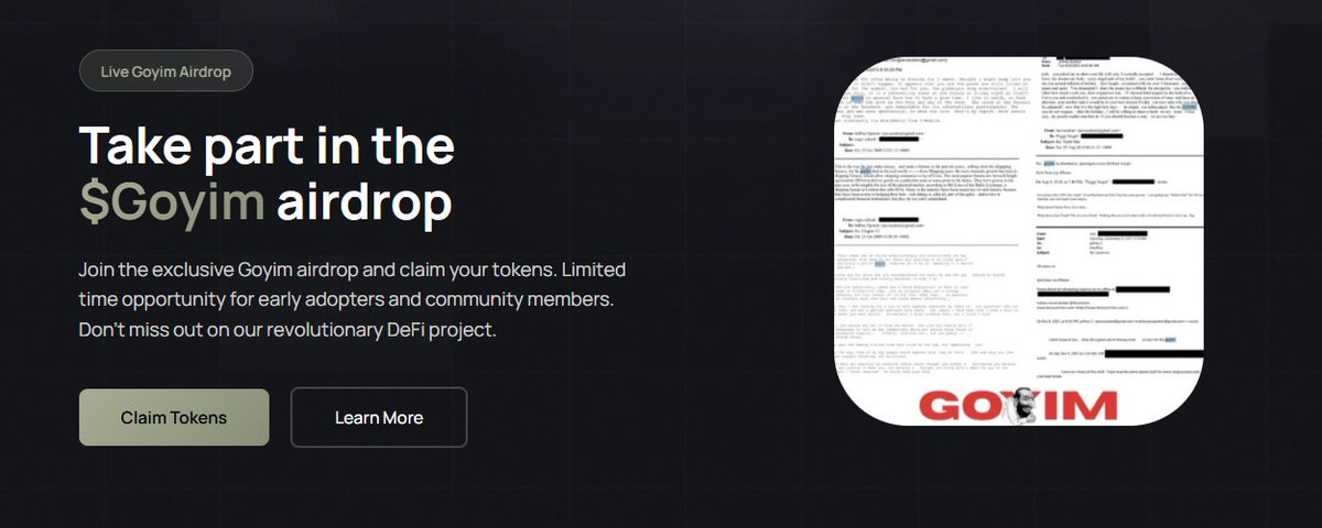 Tierney_Joseph's tweet photo. BREAKING: $Goyim AIRDROP RELEASED!     

Community holders only — no exceptions.

First come, first served — claim before it’s over!
https://t.co/LBF0Au6Orq https://t.co/3i8vlrqJc2