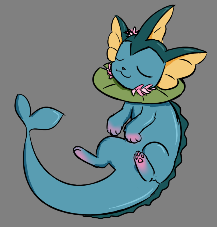 lilypad vaporeon doodle

design by <a href="/D3vvap/">D³ 🇵🇱</a>