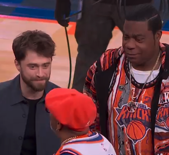 NBA_NewYork's tweet image. Harry Potter courtside