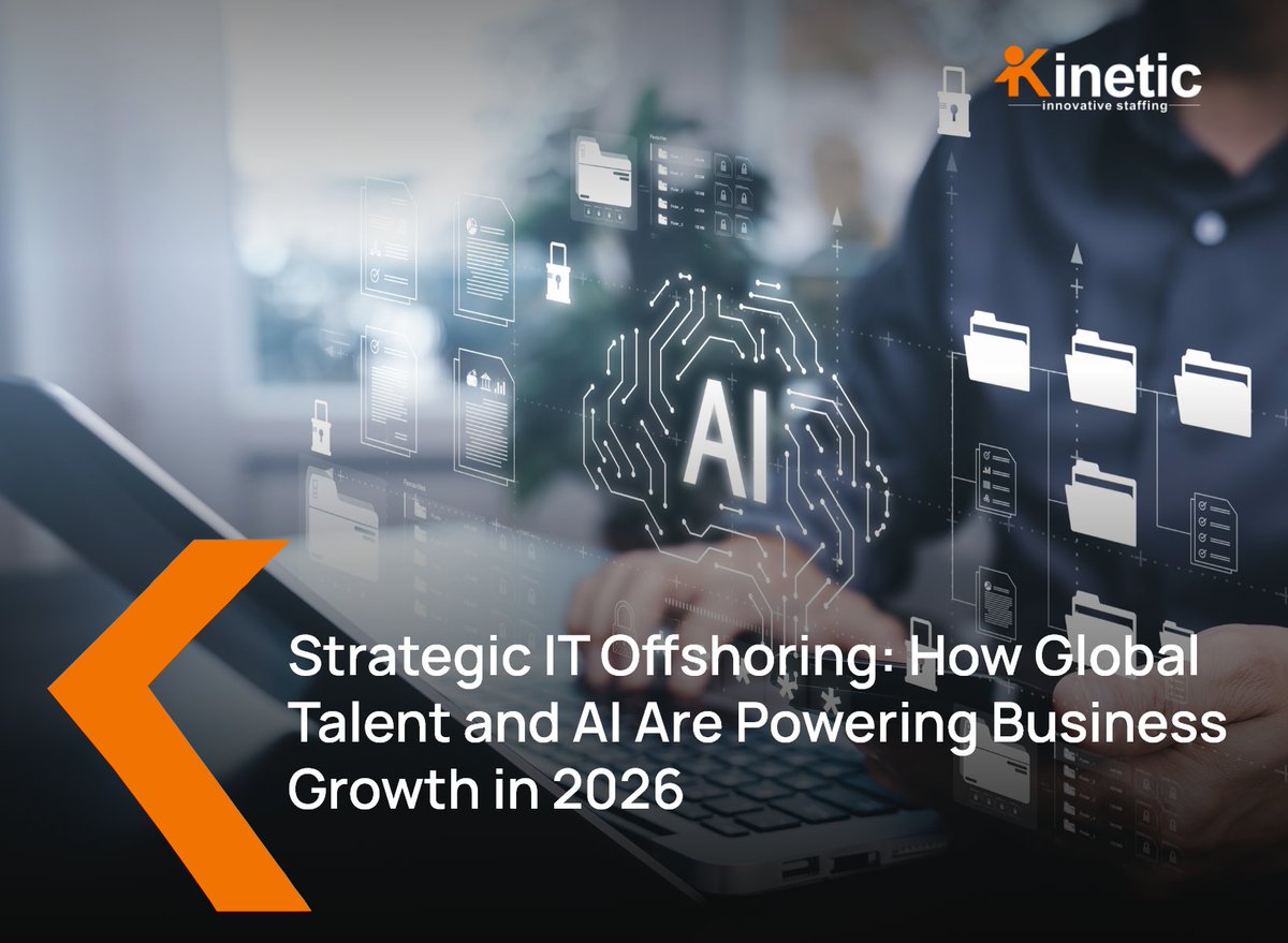 KI_Staffing's tweet photo. IT teams are evolving. Combining global talent and AI is now a strategic way to accelerate innovation, scale teams, and drive growth — without the high cost of local hiring.

Discover how strategic IT offshoring is powering business success in 2026:
 https://t.co/TgMlTZMXzf

#ITOffshoring #AI #RemoteTeams #BusinessGrowth #GlobalTalent #FutureOfWork
