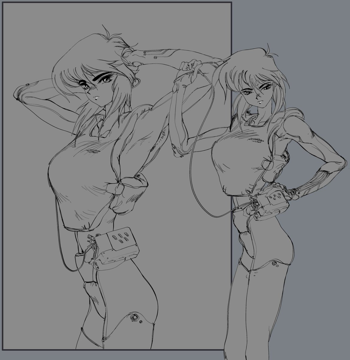 Sunday Major. To be finished another week probably. I got a lot more intersting idea to drew her.