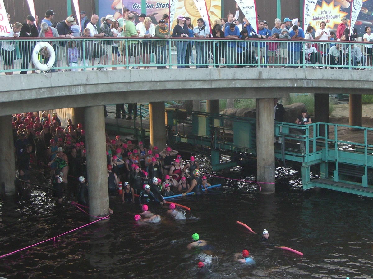 First up, did you know DCA (yes, I'll always call it that) hosted a triathalon in 2008, and people swam in Paradise Bay?