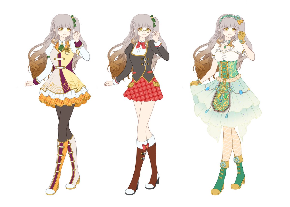 adyumi_hikary's tweet photo. Ely in Aikatsu AU as Dream Academy student 😳🫶🏻✨

DreAca idol dress (left), DreAca school uniform (middle), Aurora Fantasy dress (Right)

#RichterSiblings #Aikatsu #totOC #totsona #tearsofthemisOC https://t.co/UKPRDOrmRE