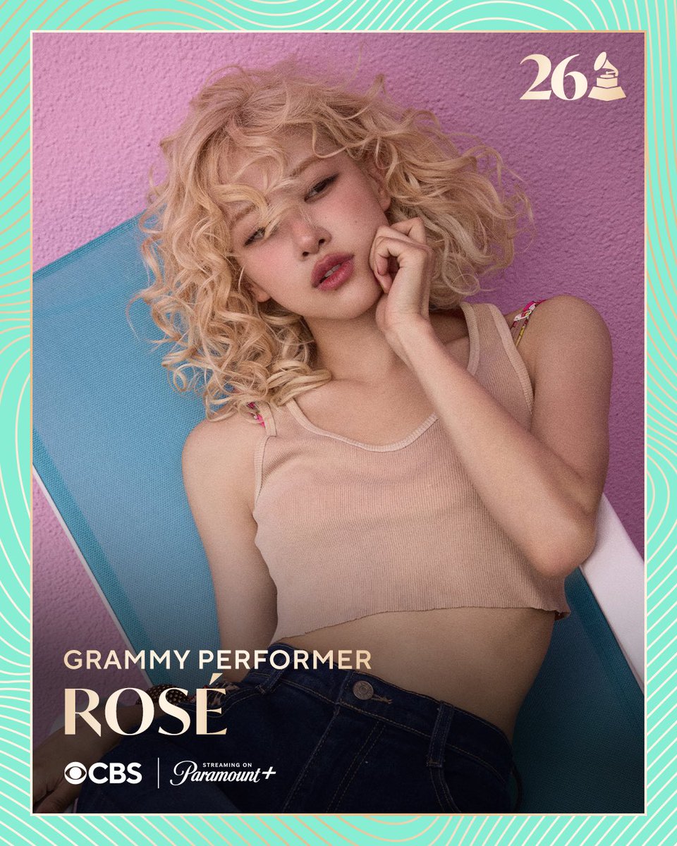 [INFO] ROSÉ is set to perform today at GRAMMY's 2026!

GRAMMY PERFORMER ROSÉ
#ROSÉ #GRAMMYs