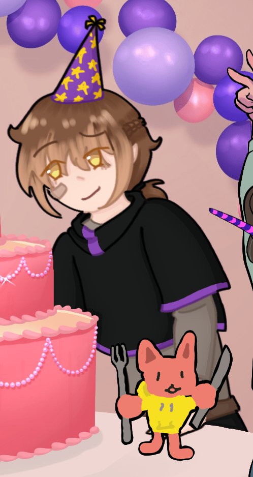 Saaro_CC's tweet photo. catching up on doodles since I couldn't post them before-
anyways, this one is Chaos celebrating my friend's birthday! featuring a lovely cat creature made by another friend :3

#myart #Chaos https://t.co/dFjiBTYErm