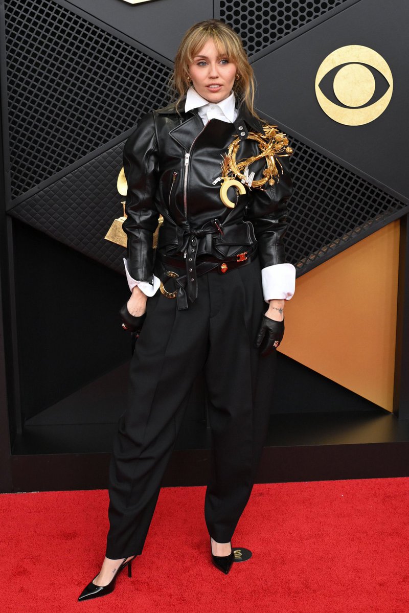 Miley Cyrus in custom Céline #GRAMMYs2026