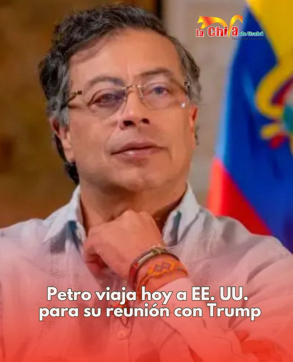 Todo Nuestro Apoyo,  
señor Presidente <a href="/petrogustavo/">Gustavo Petro</a> <a href="/infopresidencia/">Presidencia Colombia 🇨🇴</a>
En su Viaje a los Estados Unidos y la Reunión con el Presidente 
<a href="/DonaldTrump/">Donald J. Trump</a>
 <a href="/USEmbassyBogota/">US Embassy Bogota</a> 
Usted representa la Patria,
Esperamos Respeto Mutuo , claridades en Temas Sensibles y 
una Actitud Gana/ Gana