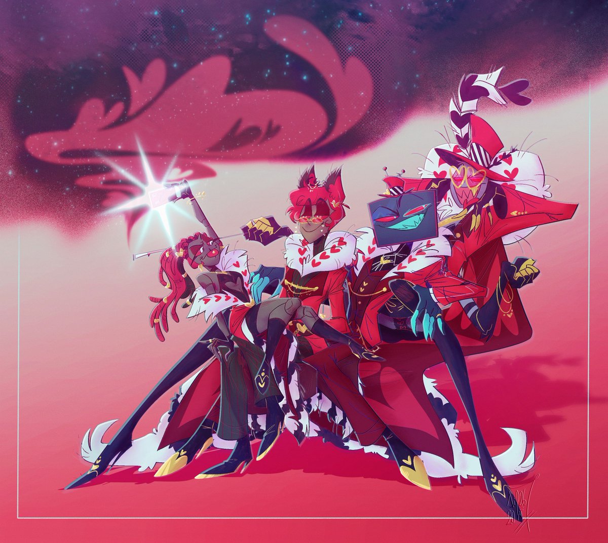 Palta79855895's tweet photo. Things are coming 😈😈
#HazbinHotel #HazbinHotelFanart #HazbinHotelseason2 #HazbinHotelVox #HazbinHotelValentino #hazbinhotelvelvette #HazbinHotelVees #VoxVal #valvox #staticmoth #HazbinHotelAlastor #Alastor #RadioStatic https://t.co/y3Scg6m2Gp