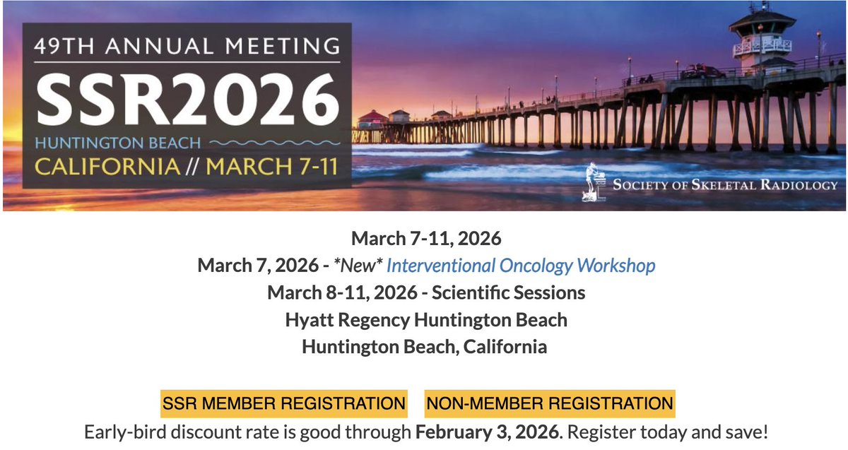 Society of Skeletal Radiology tweet media