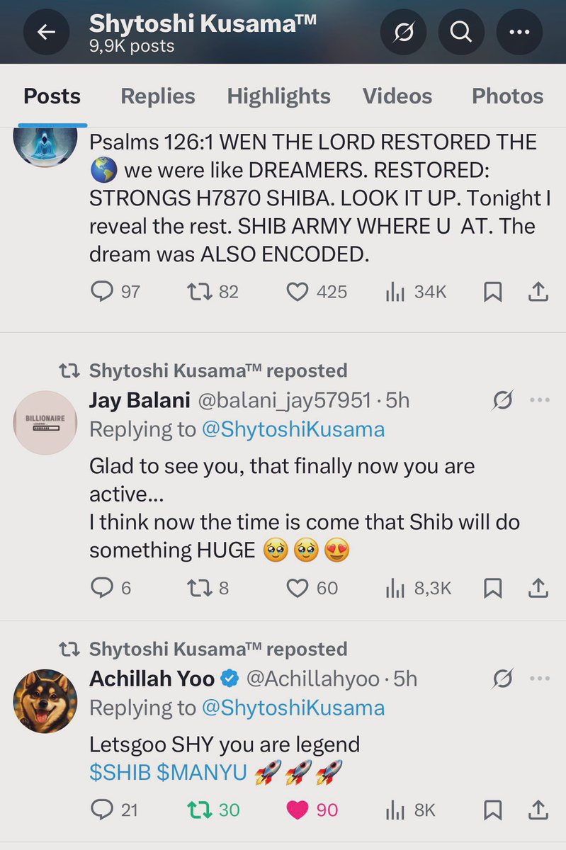 Did you see this? <a href="/ShytoshiKusama/">Shytoshi Kusama™</a> reposting $MANYU ❤️ <a href="/RealManyu/">Manyu Community</a> 
Much love and respect for doing this. 
$shib #founder no.1