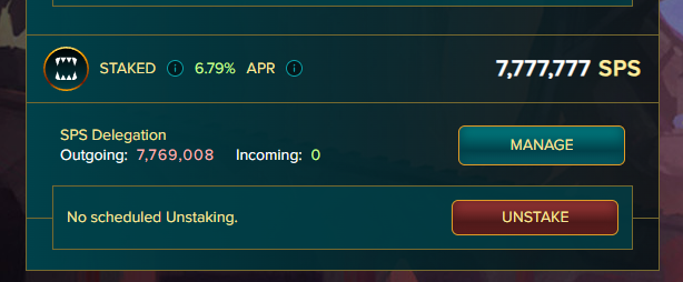 I’ve staked over 0.5% of the entire circulating SPS supply and I don’t touch battles. Land only.