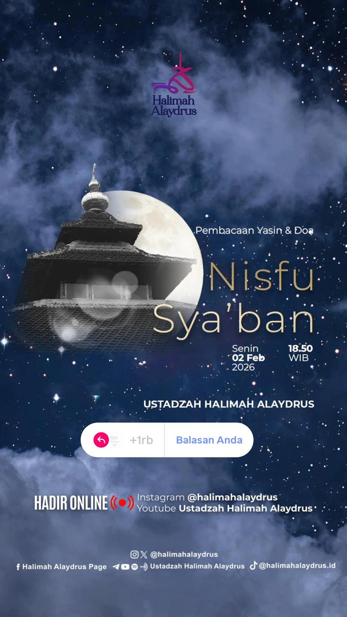 mochiiiwaaa24's tweet image. Malam Nisfu Sya'ban 🤍 
#syaban
#bulansyaban
#nisfusyaban
#malamnisfusyaban