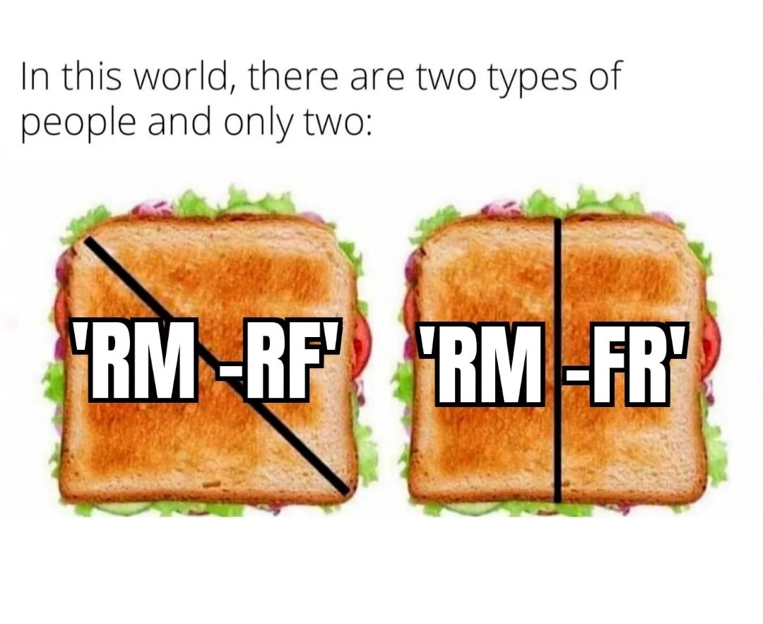 What about rm -r -f?
