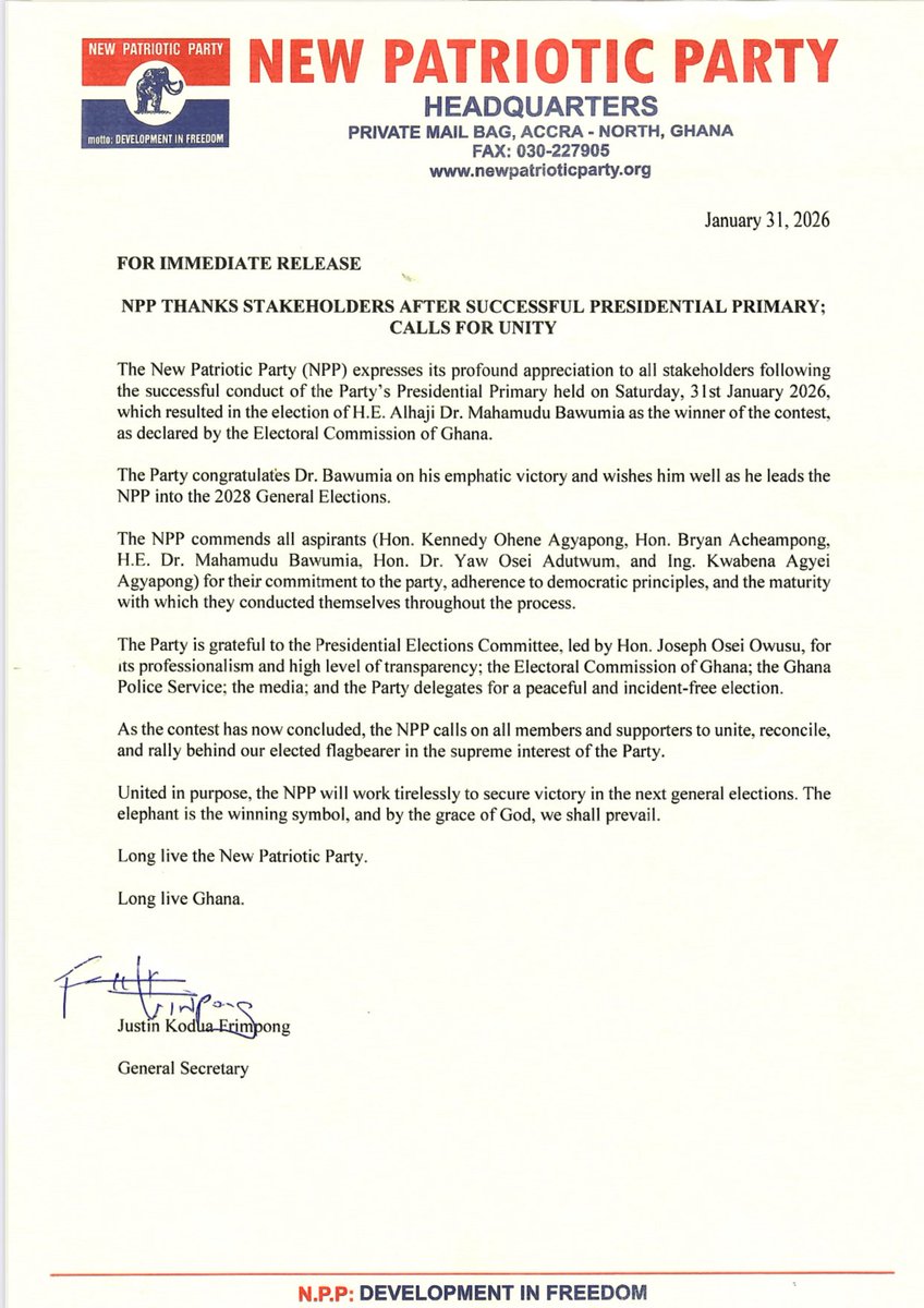 NPP Ghana HQ tweet media