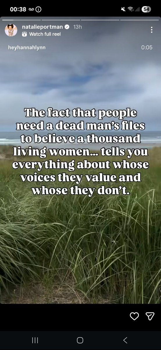 Natalie posts in support of Epstein survivors