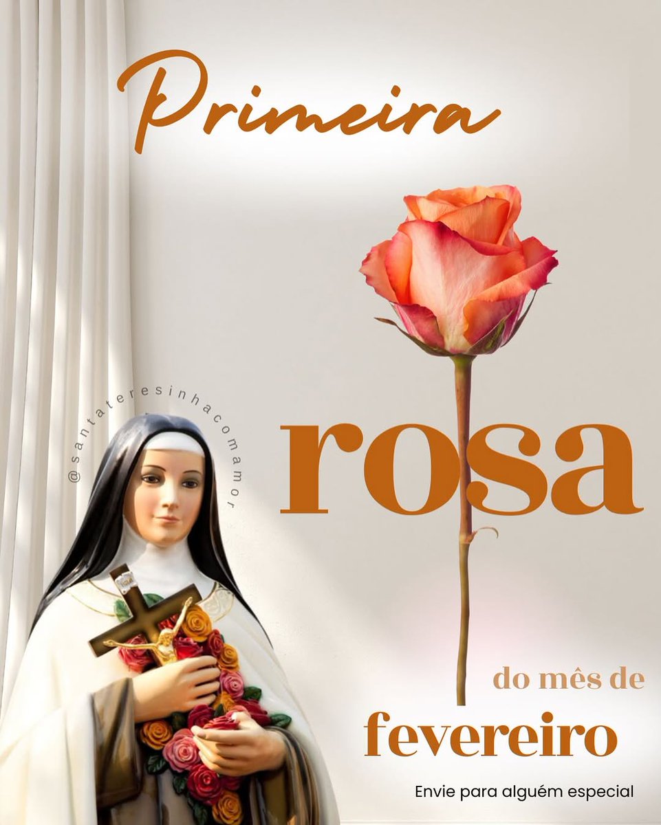 StaTeresinha_'s tweet image. Fevereiro começou… e Santa Teresinha já passou por aqui. Que essa primeira rosa seja sinal de graças silenciosas, respostas que amadurecem no tempo certo e pequenos milagres no seu dia a dia.

 Receba com fé. 👉 Para quem você enviaria essa rosa hoje? . . . #SantaTeresinha