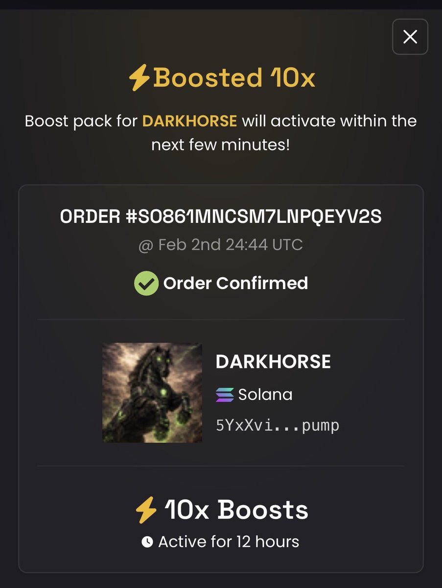 ⚡ Boosted 10x $DarkHorse