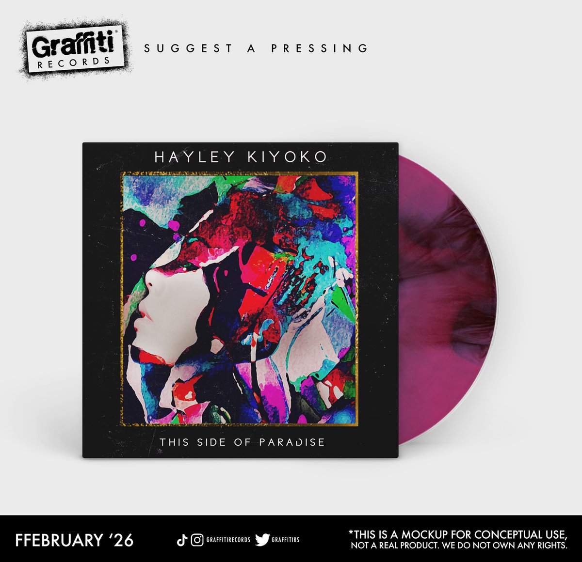 GraffitiRS's tweet image. SUGGEST A PRESSING:
Hayley Kiyoko - This Side of Paradise

#SuggestAPressing @HayleyKiyoko