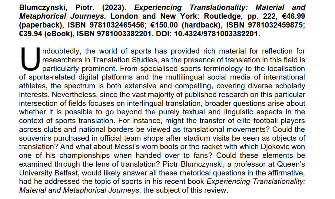 JoSTrans - The Journal of Specialised Translation tweet media