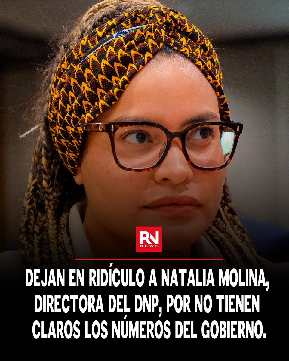 RNacional_News's tweet image. 🔴 #Urgente Natalia Molina, directora del DNP, quedó en entredicho luego de que se evidenciara que no tenía claridad sobre las cifras del Gobierno, lo que generó críticas y la dejó en ridículo en medio del debate público.