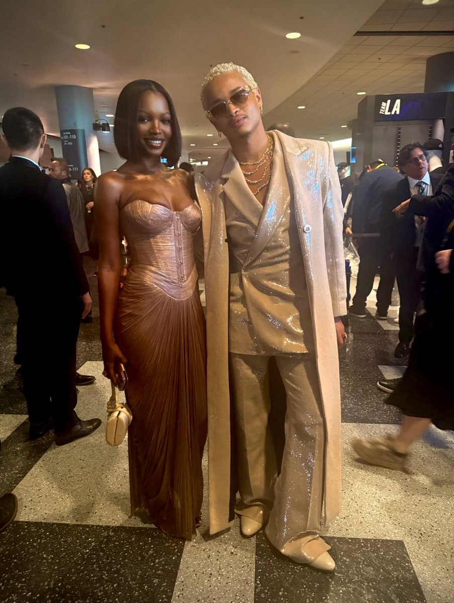 chelleybase's tweet photo. Chelley Bissainthe alongside Destin Conrad in a stunning new photo.

#GRAMMYs2026 #ChelleyxGRAMMYS https://t.co/VglUCZMEWV