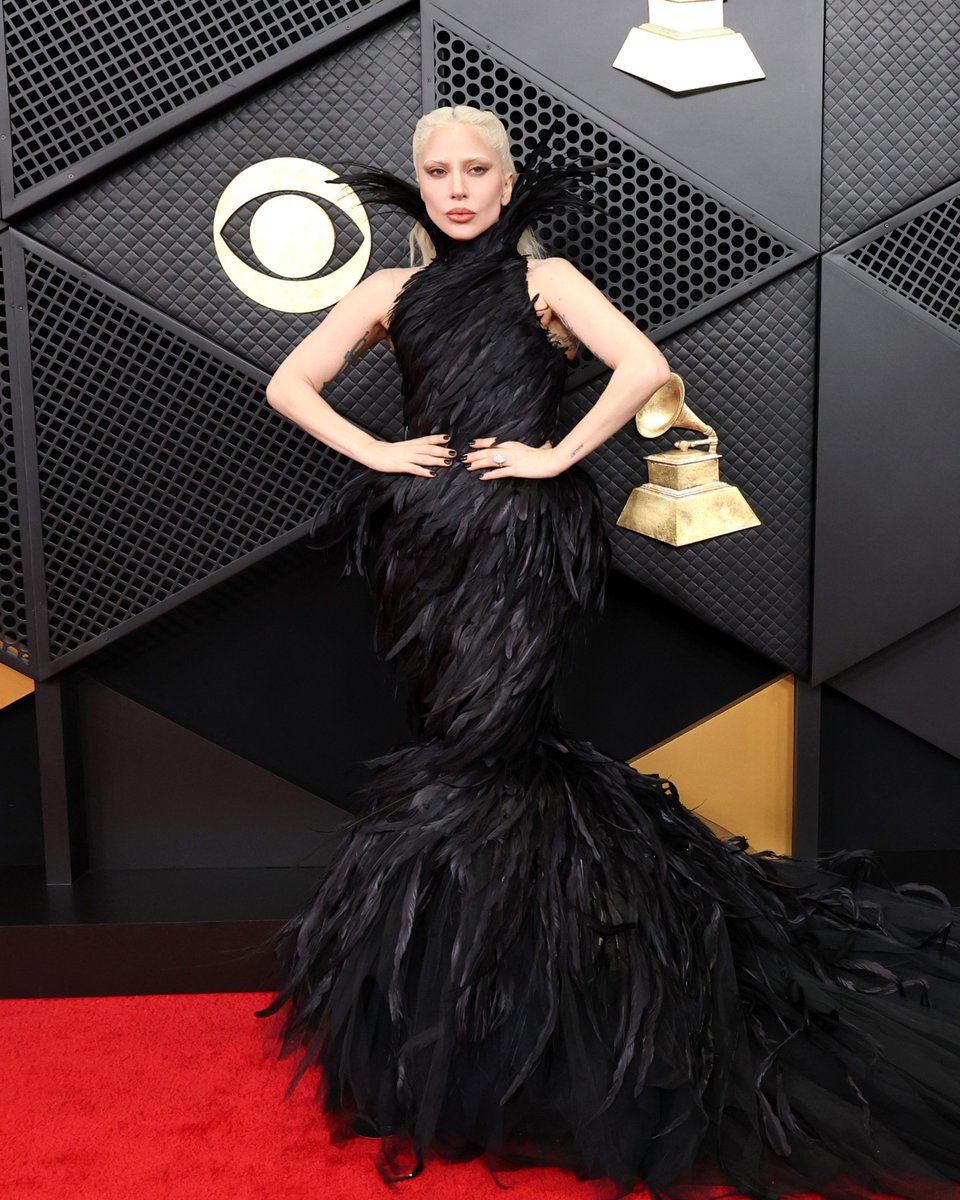 enews's tweet photo. Abracadabra! Lady Gaga arrives at the #Grammys. 🐦‍⬛🖤 (📸:Getty) https://t.co/up3no0O3Cy