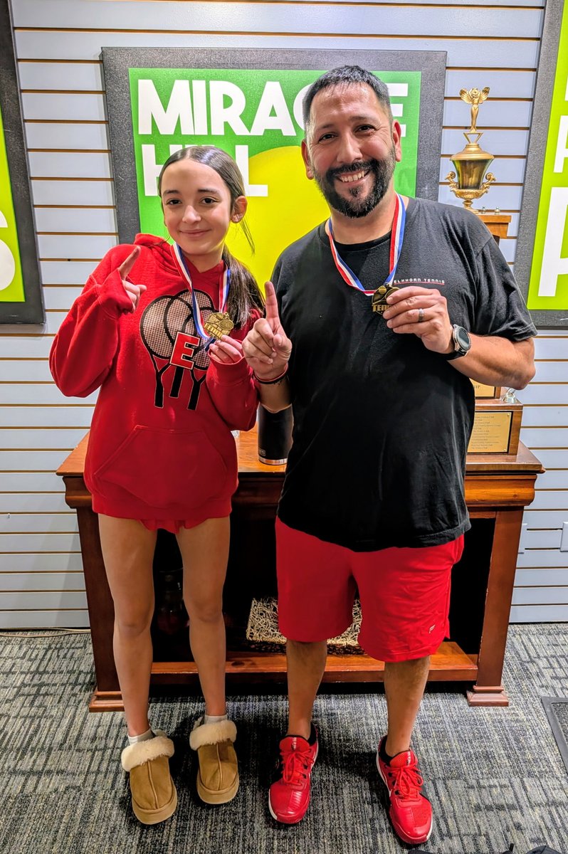 Evie and I played in a fun little tournament and went 4-0. I officially retire from playing! #antlertennis