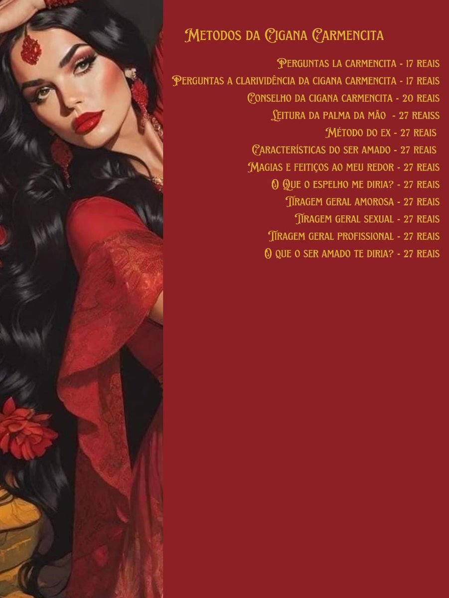 Mesa aberta para consultas e rituais ciganos hoje 
Alta magia da cigana carmencita ❤️ 
Mais de 10 mil atendimentos por aki e via zap 21967721193
Magista vidente cartomante guiada pela linda cigana carmencita e santa sara kali 
Venha marcar seu ritual ou tiragem nas cartas ciganas