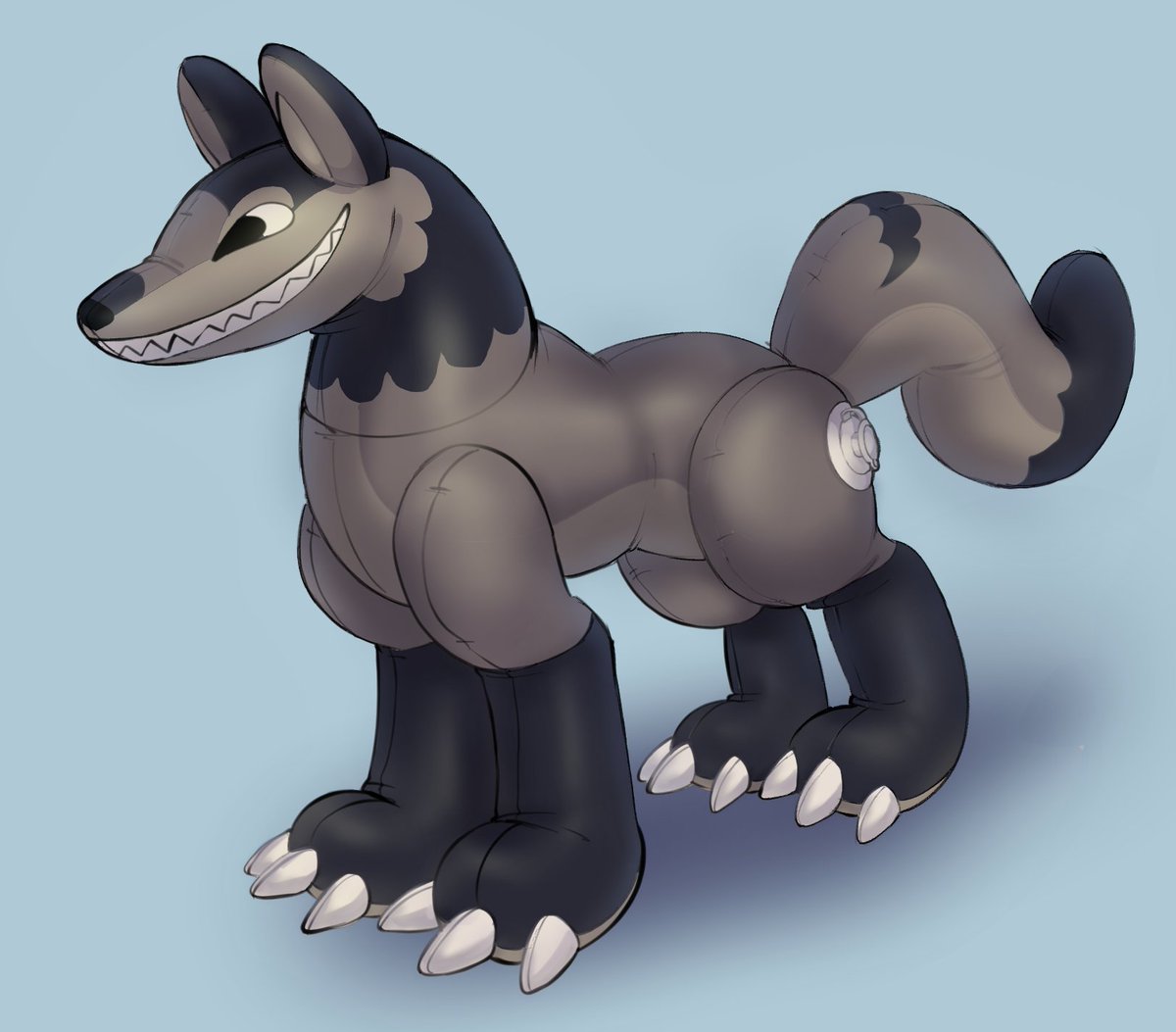 My wolf fursona transformed into a pooltoy! 🏝️ 
drawn  on  clip  studio  paint