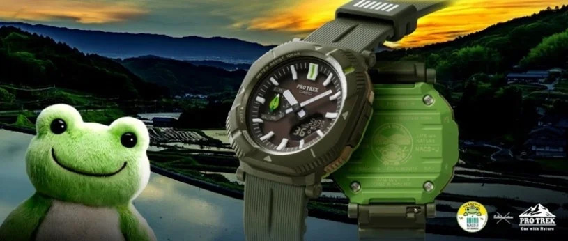 NewsPickles's tweet photo. 「ピクルス×日本自然保護協会×カシオ計算の本格アウトドアウォッチ“PRO TREK（プロトレック）”」のトリプルコラボが実現！
『PRJ-B001NJ』がカシオ計算機より3月13日に発売となります！

▼詳しくはこちら♪
https://t.co/HYTyAPbOFP https://t.co/Ap1zovGqku