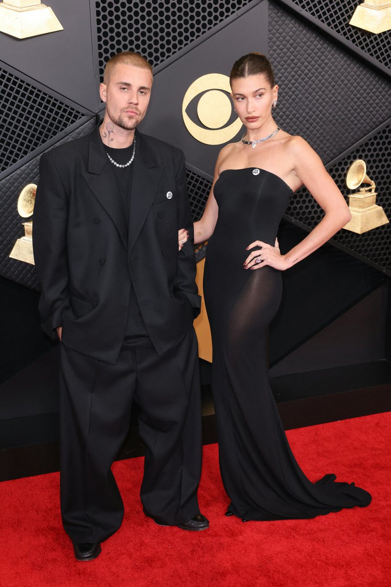wmag's tweet photo. Hailey and Justin Bieber arrive at the #Grammys https://t.co/caOcIZL5kB